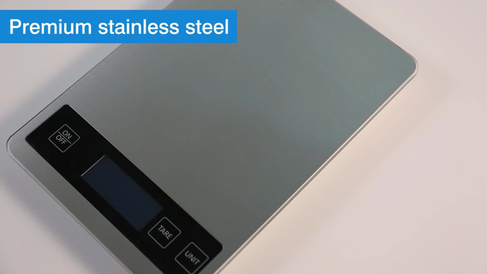 15kg Digital Kitchen Scale, USB Rechargeable