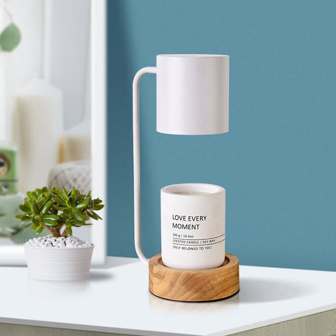 Japanese Minimalist Wood and Metal Table Lamp