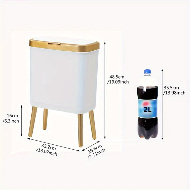 15L Odour-Sealing Trash Can with Elevated Legs