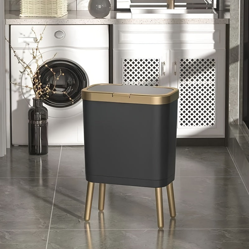 15L Odour-Sealing Trash Can with Elevated Legs