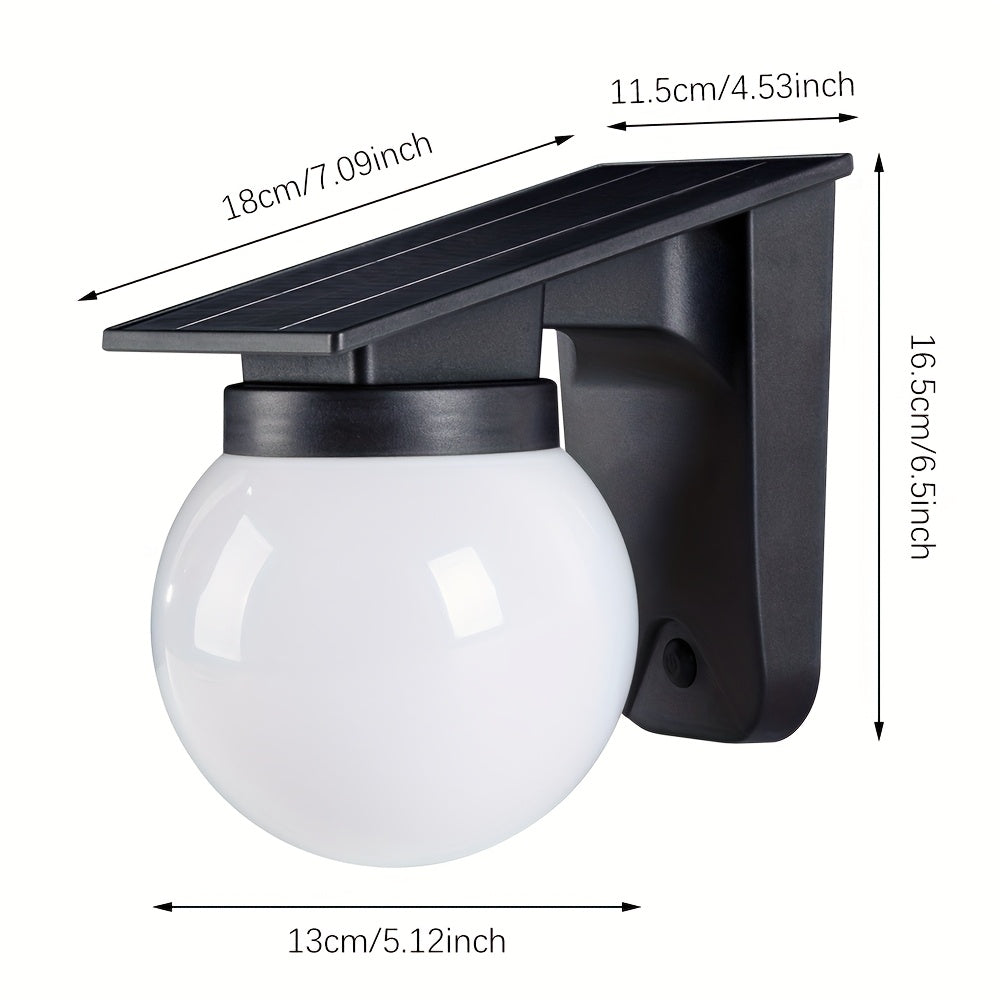 Solar Globe LED Wall Light, Dimmable