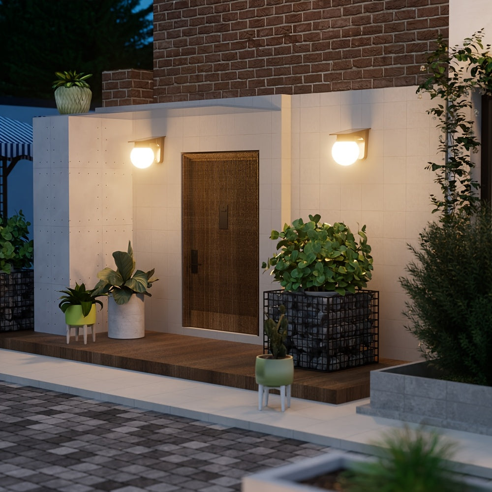 Solar Globe LED Wall Light, Dimmable