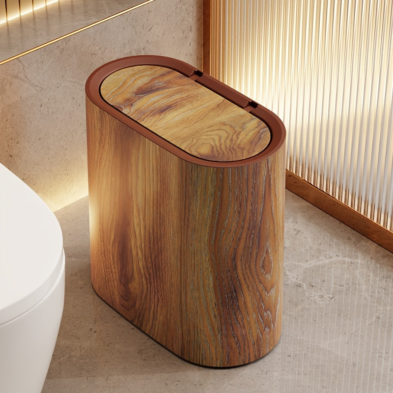 Marble Pattern Trash Can with Lid