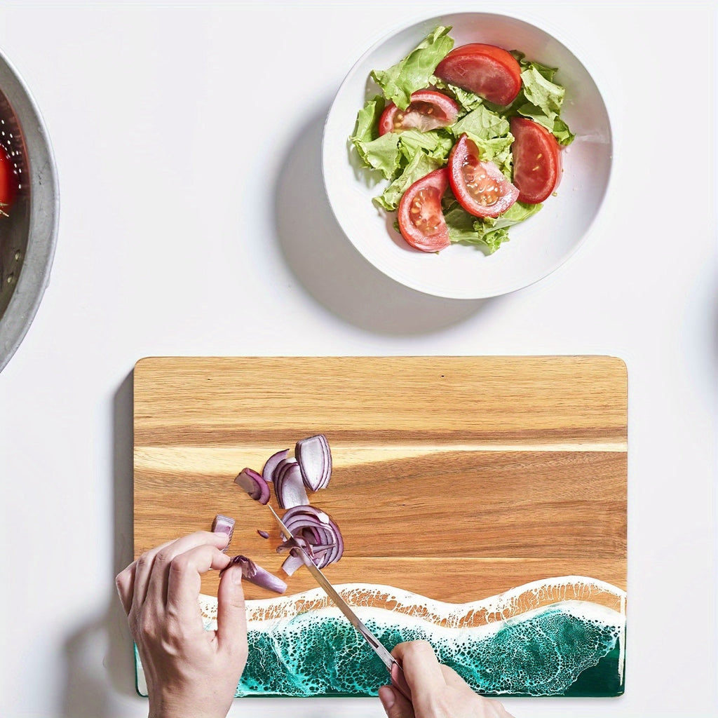 Wave Resin Acacia Wood Cutting Board