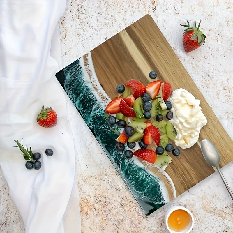 Wave Resin Acacia Wood Cutting Board