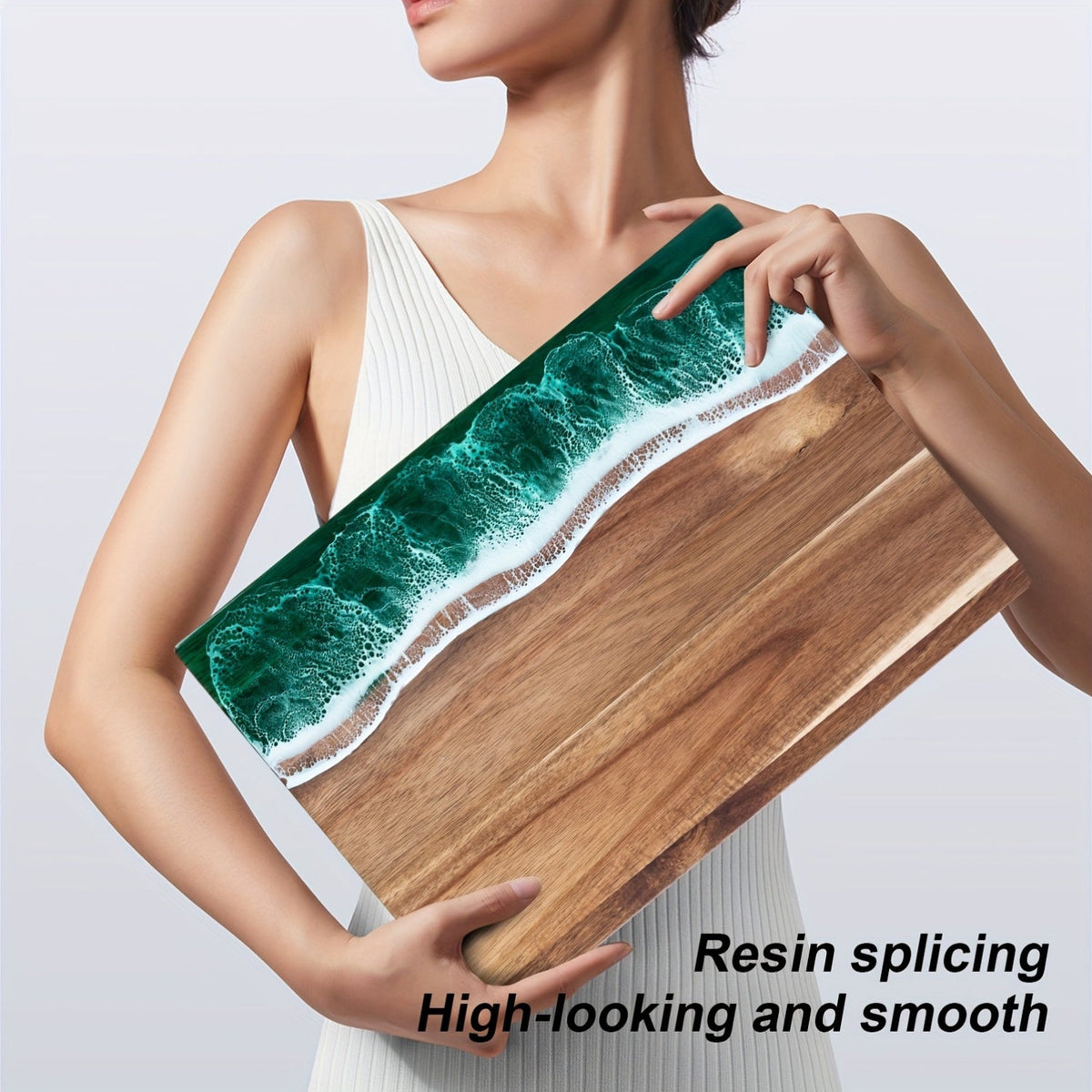 Wave Resin Acacia Wood Cutting Board