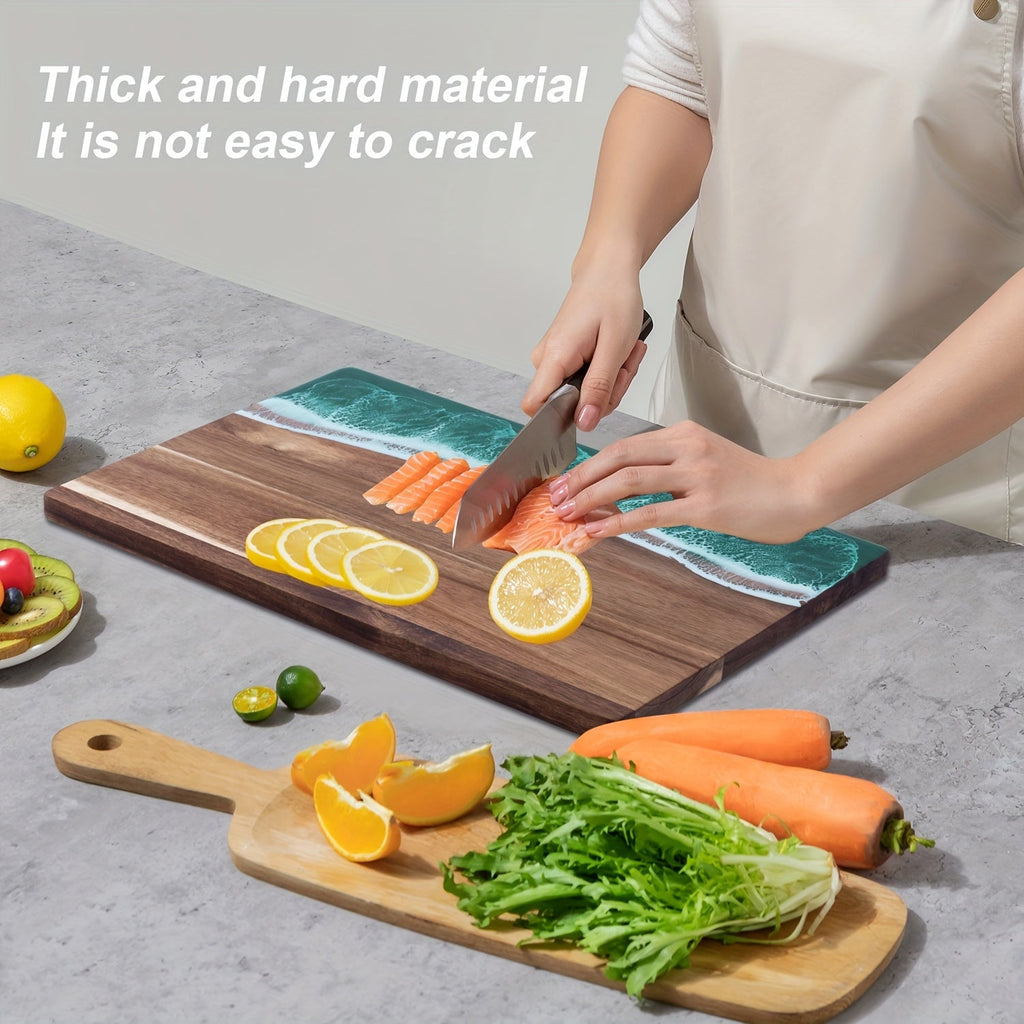 Wave Resin Acacia Wood Cutting Board