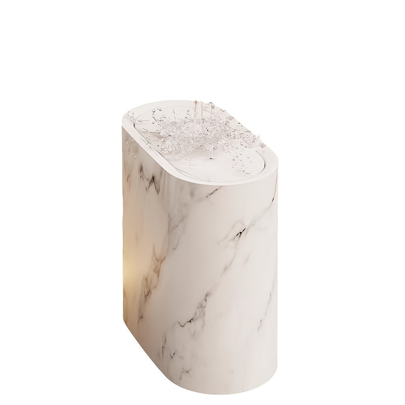 Marble Pattern Trash Can with Lid