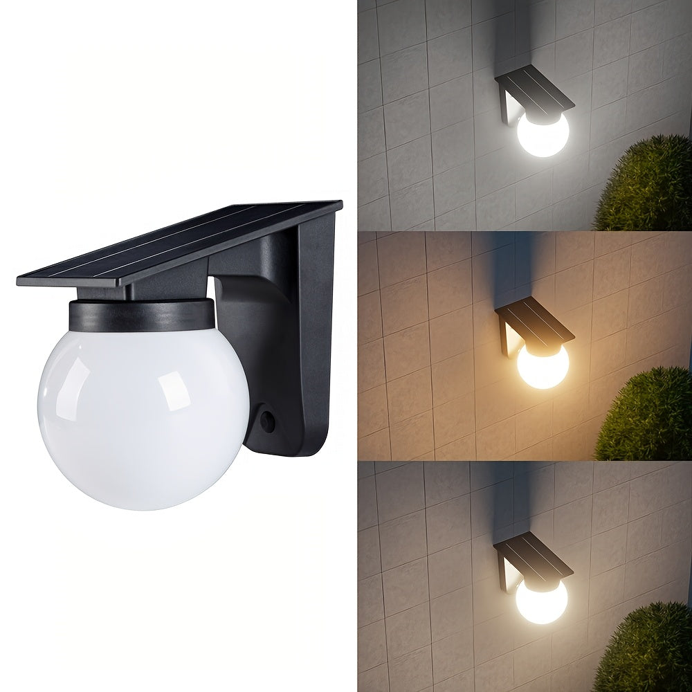 Solar Globe LED Wall Light, Dimmable