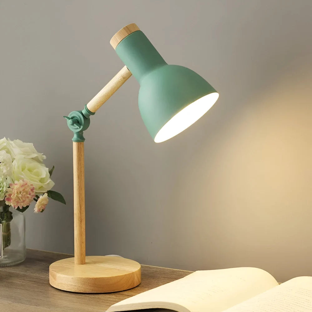 Adjustable Wood Nordic Desk Lamp