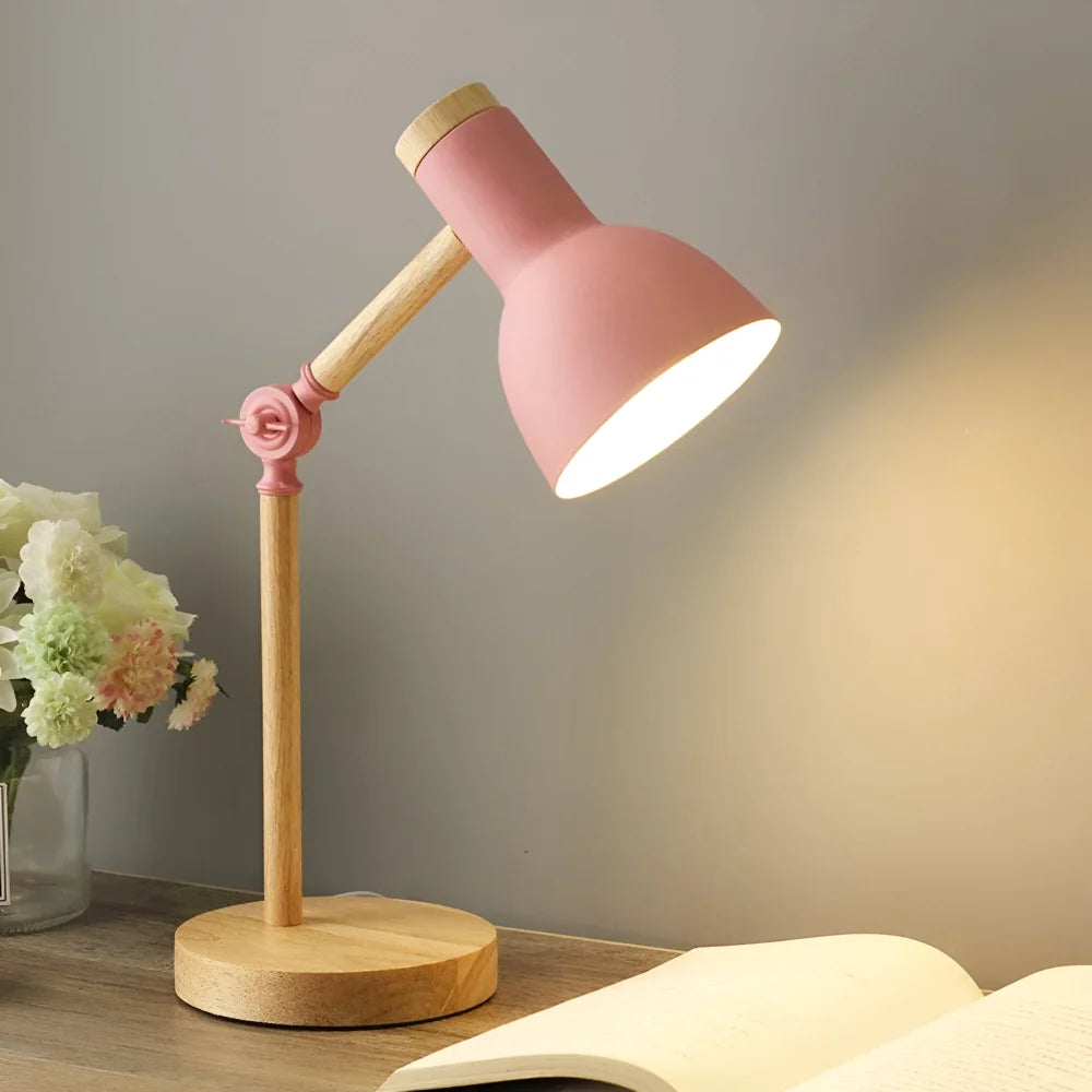 Adjustable Wood Nordic Desk Lamp
