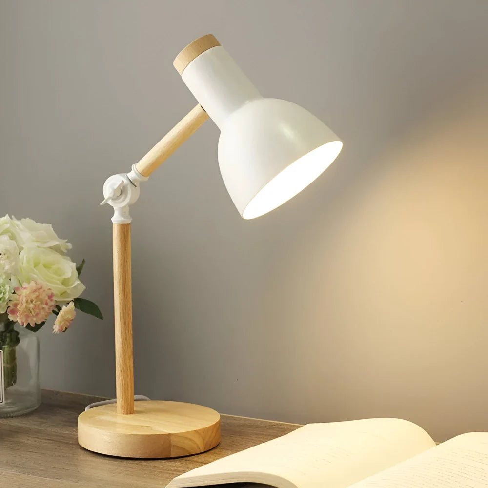 Adjustable Wood Nordic Desk Lamp