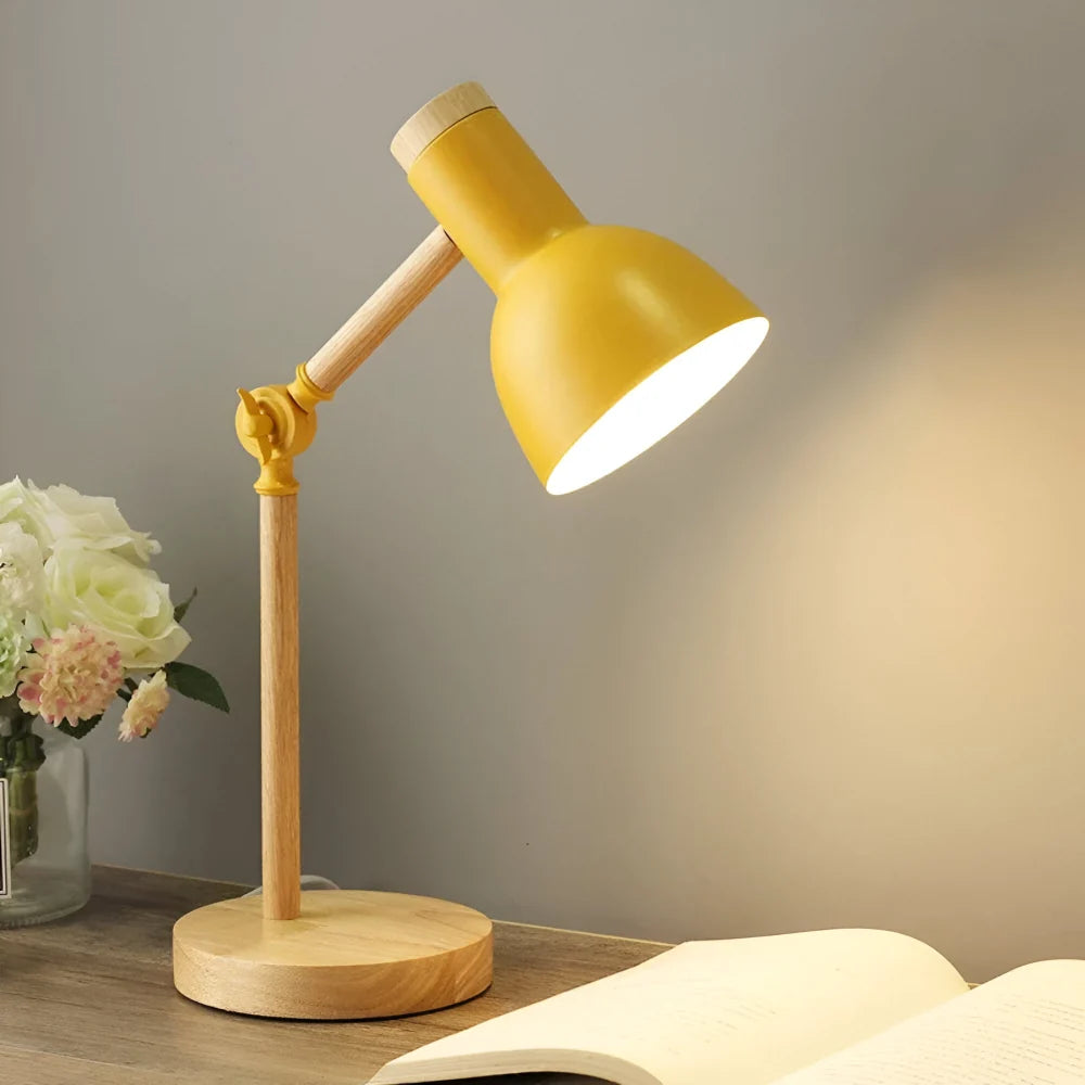 Adjustable Wood Nordic Desk Lamp