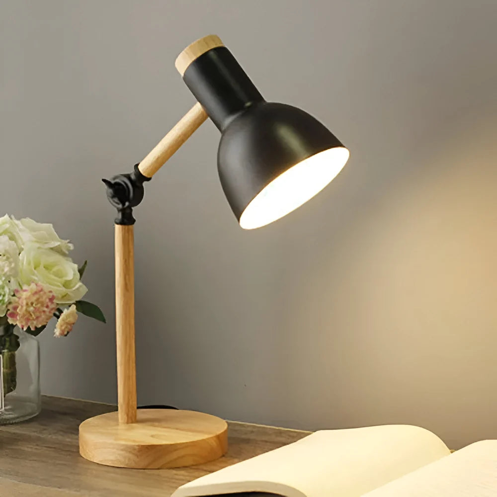 Adjustable Wood Nordic Desk Lamp