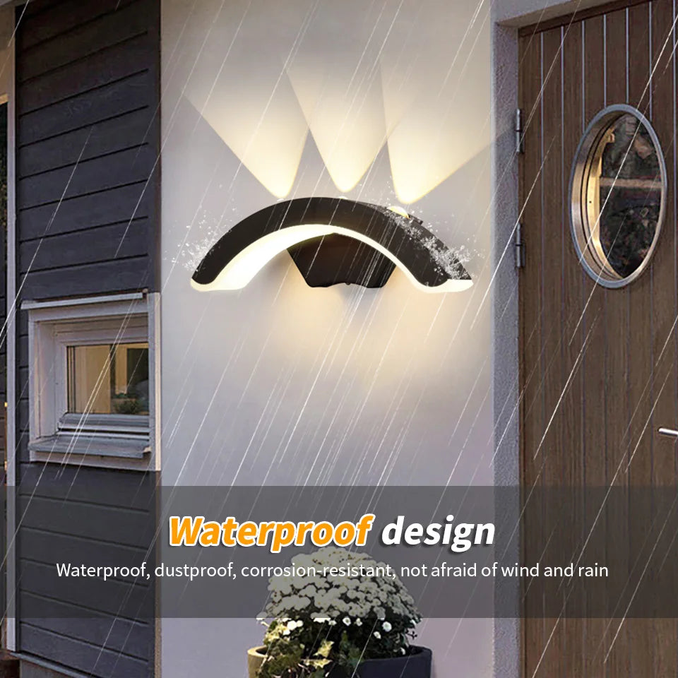 StormLite Black Waterproof Wall Lantern