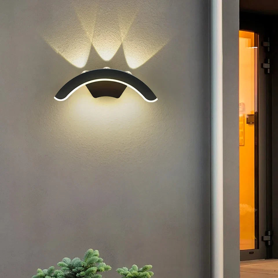 StormLite Black Waterproof Wall Lantern