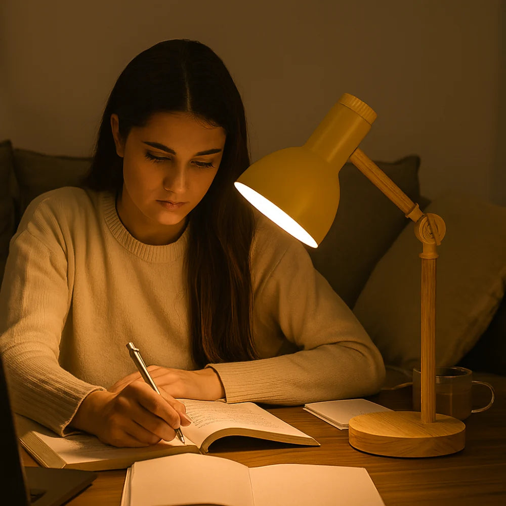 Adjustable Wood Nordic Desk Lamp