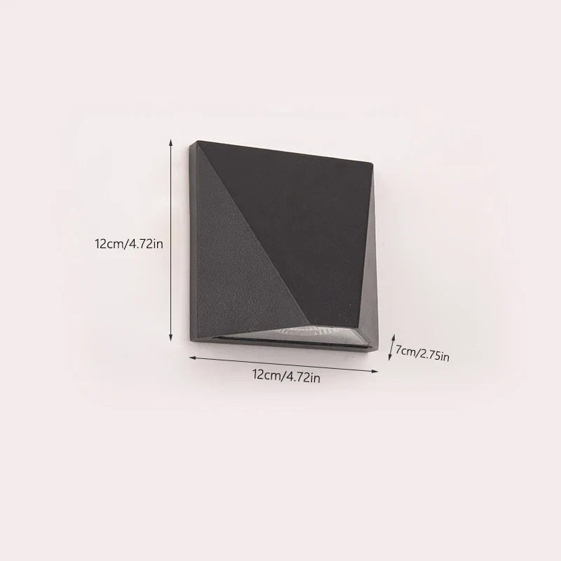 Modern Black 5W LED Outdoor Wall Lamp