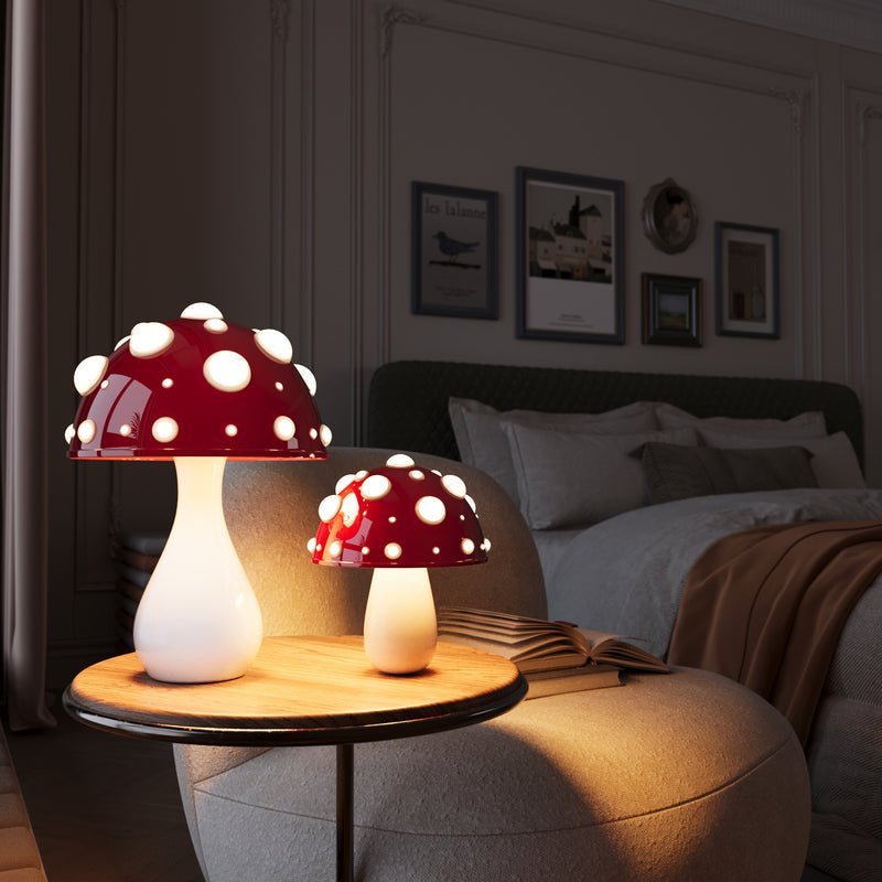 LED Amanita Mushroom Table Lamp