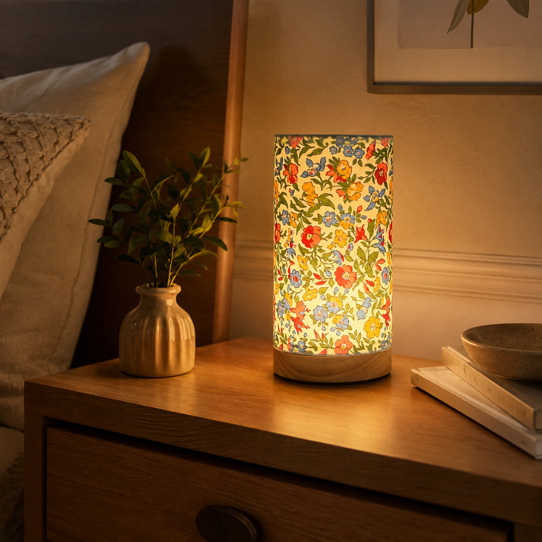 Modern Wooden USB Bedside Table Lamp
