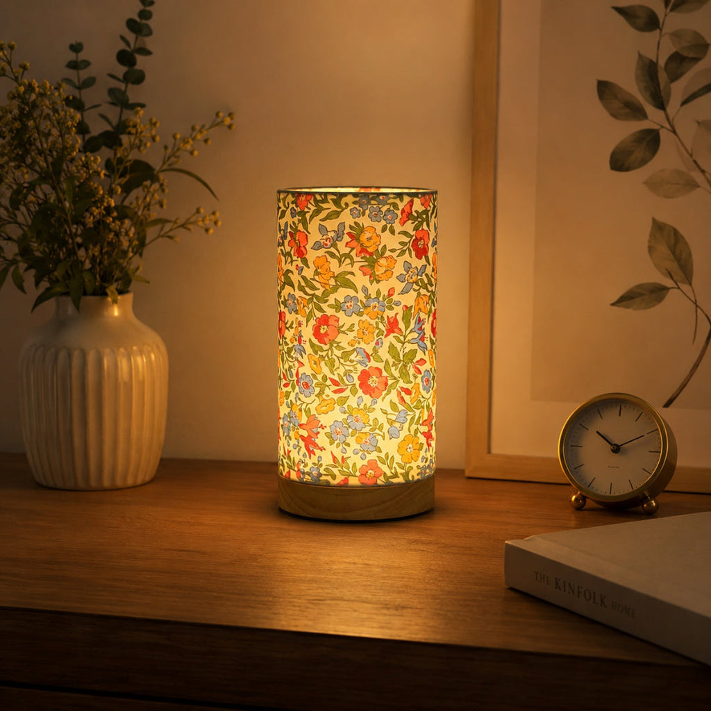 Modern Wooden USB Bedside Table Lamp