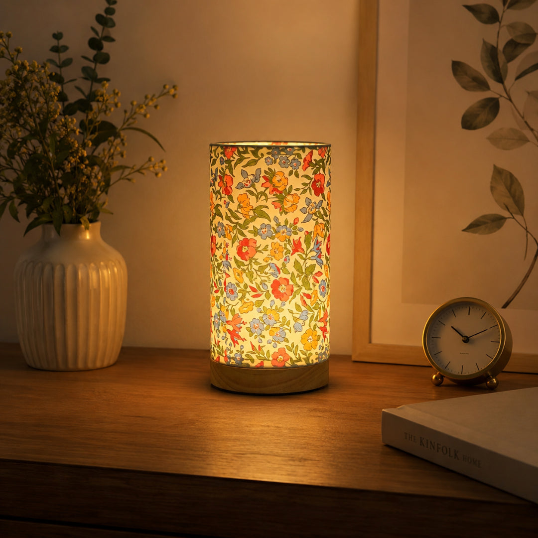 Modern Wooden USB Bedside Table Lamp