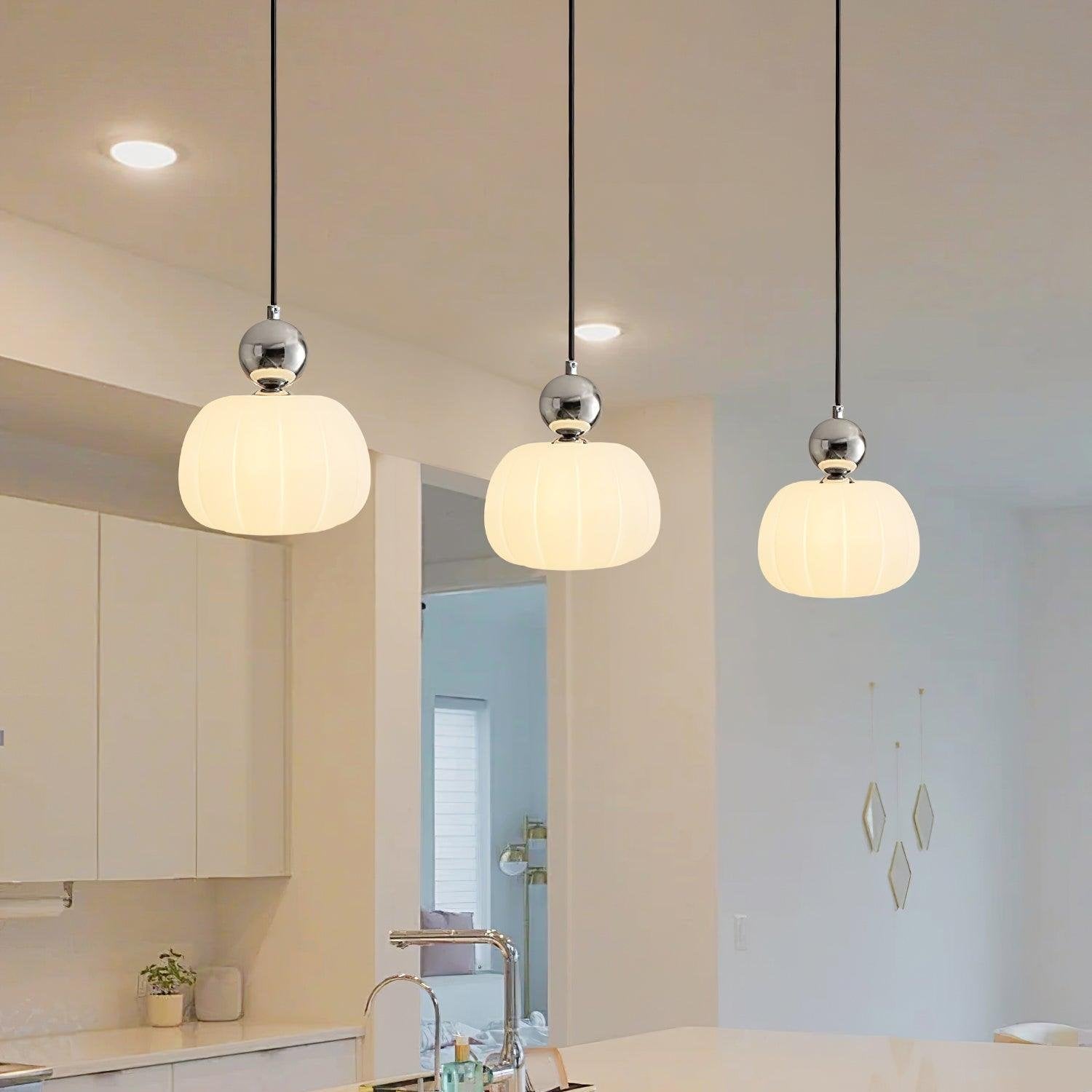 Yedra Organic Round Acrylic Pendant Lamp