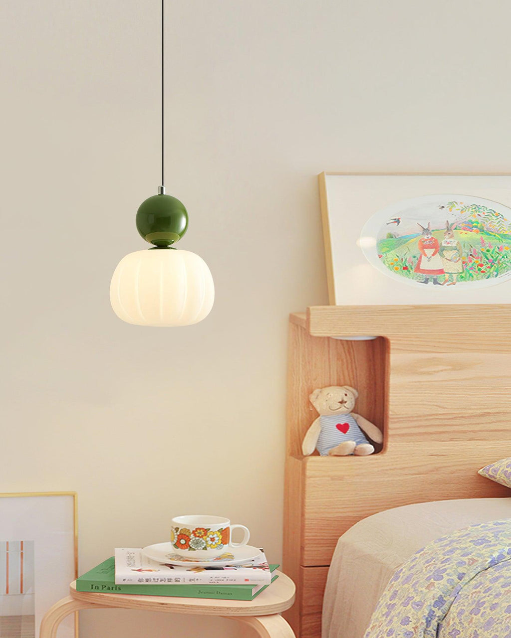 Yedra Organic Round Acrylic Pendant Lamp