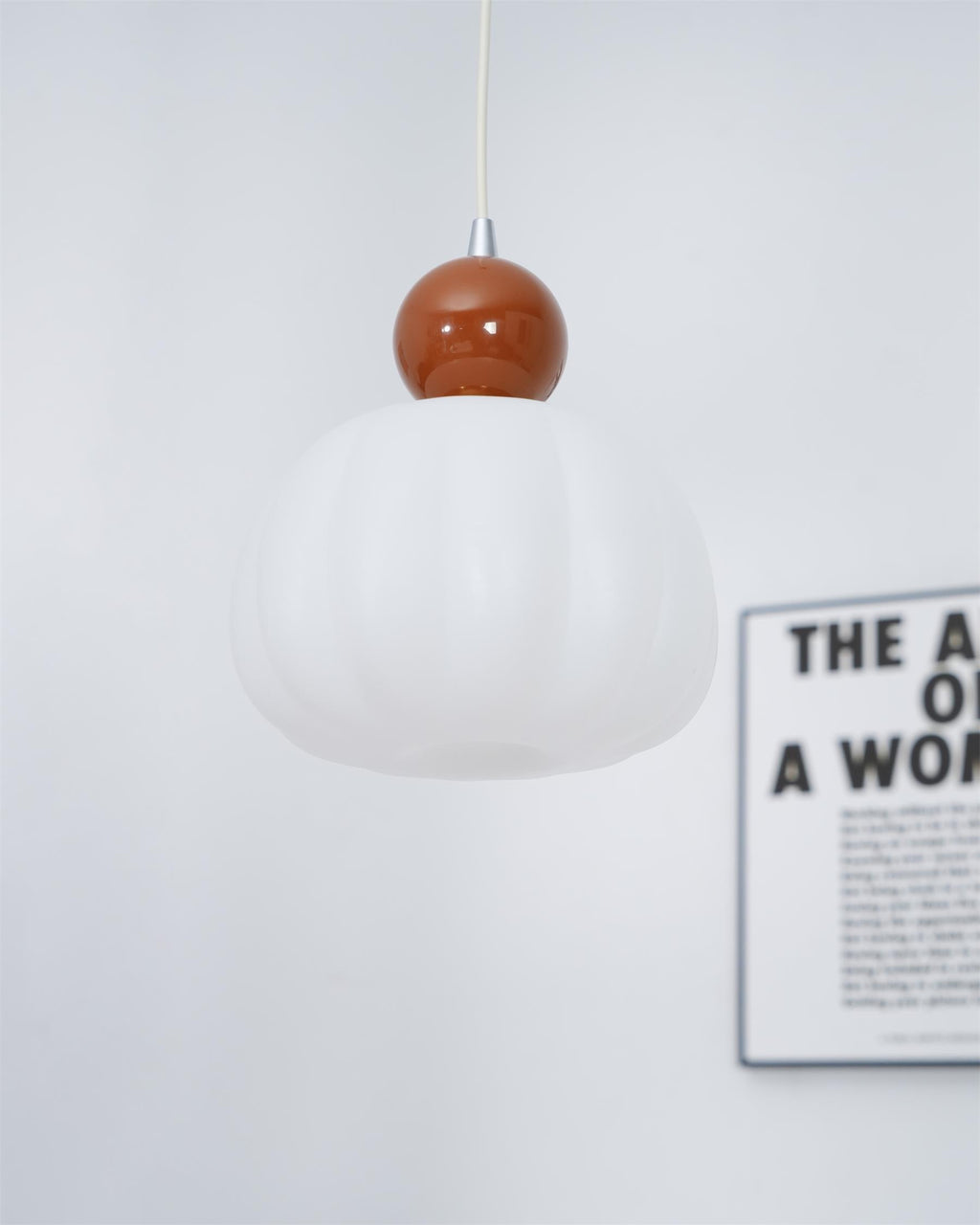Yedra Organic Round Acrylic Pendant Lamp