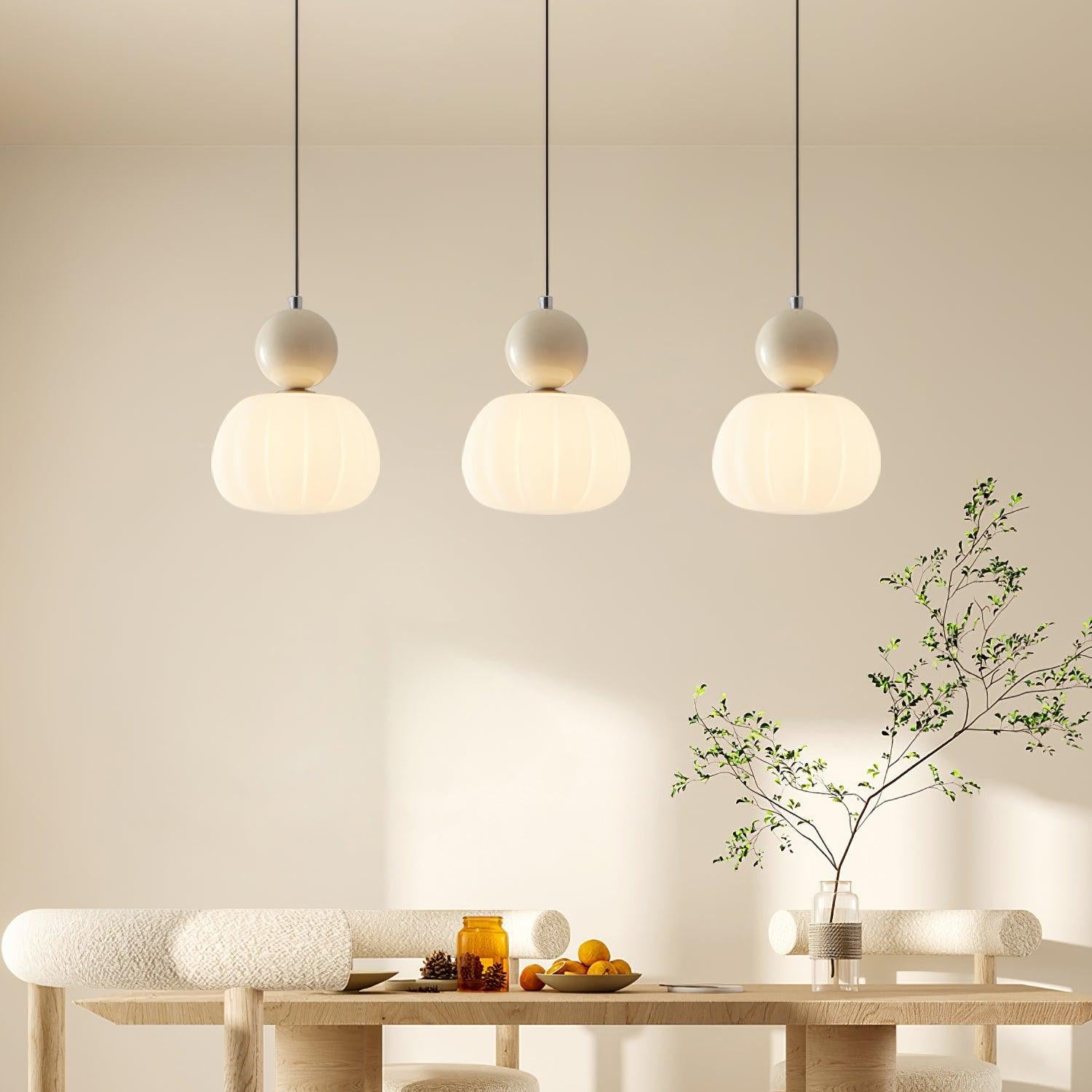 Yedra Organic Round Acrylic Pendant Lamp