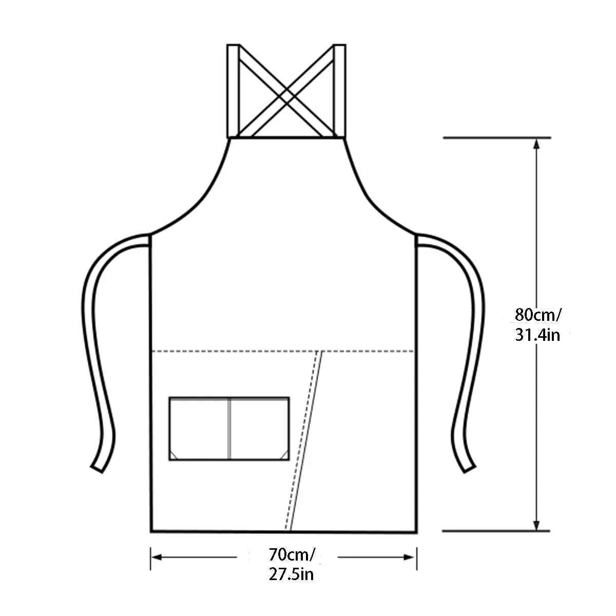 WorkEase Waterproof Canvas Split Apron