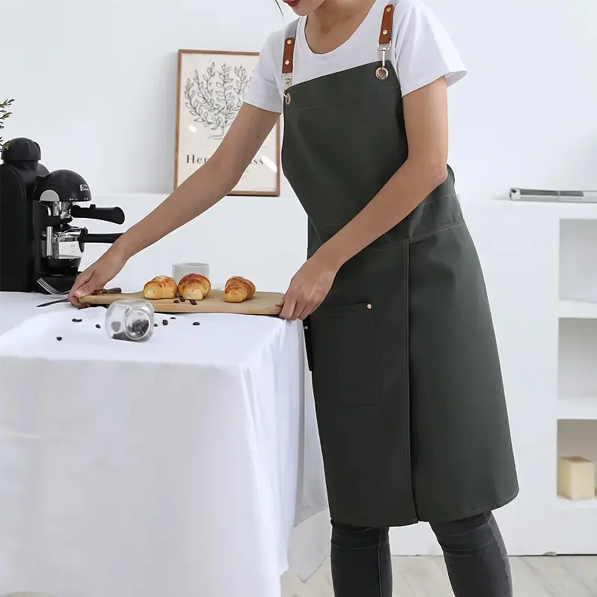WorkEase Waterproof Canvas Split Apron
