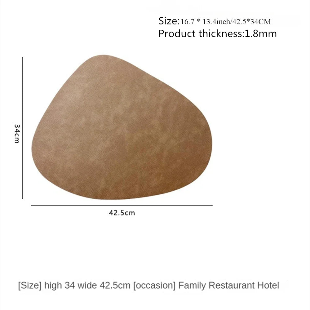 NordicDrop Faux Leather Placemats, Double-Sided