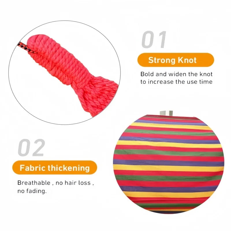 Striped Canvas Double Hammock