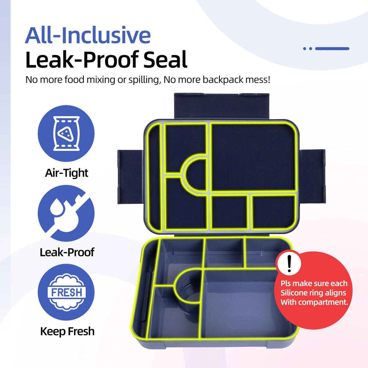 BentoMax 1330ml Leak-Proof Bento Lunch Box