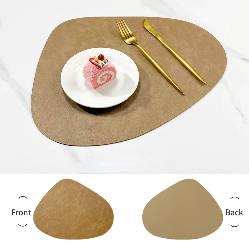 NordicDrop Faux Leather Placemats, Double-Sided