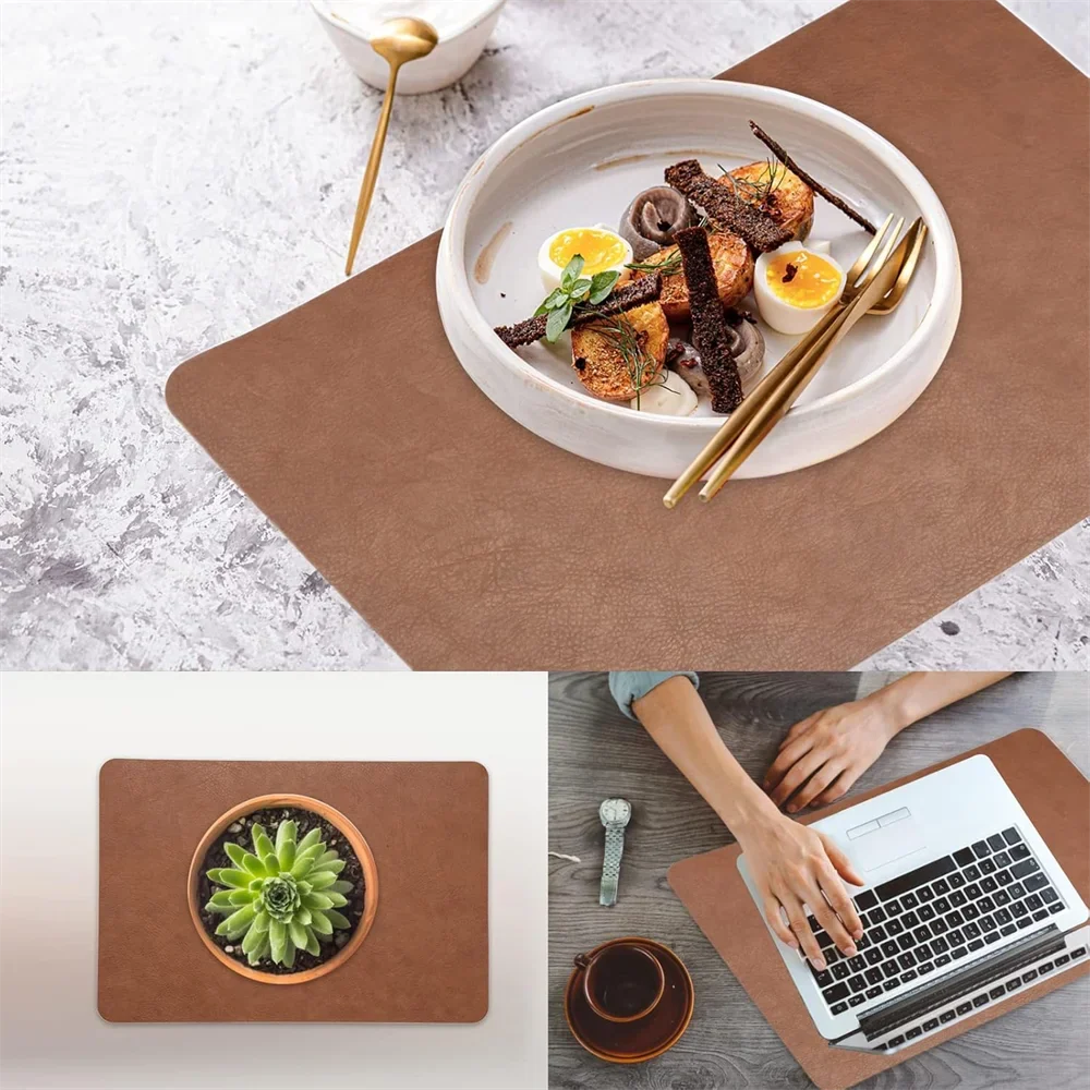 DuoMat Double-Sided Faux Leather Placemats