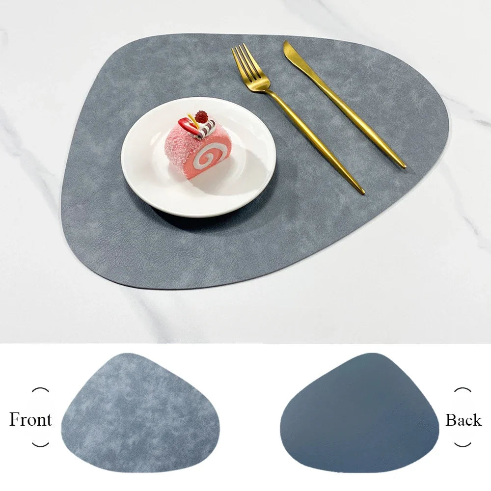 NordicDrop Faux Leather Placemats, Double-Sided