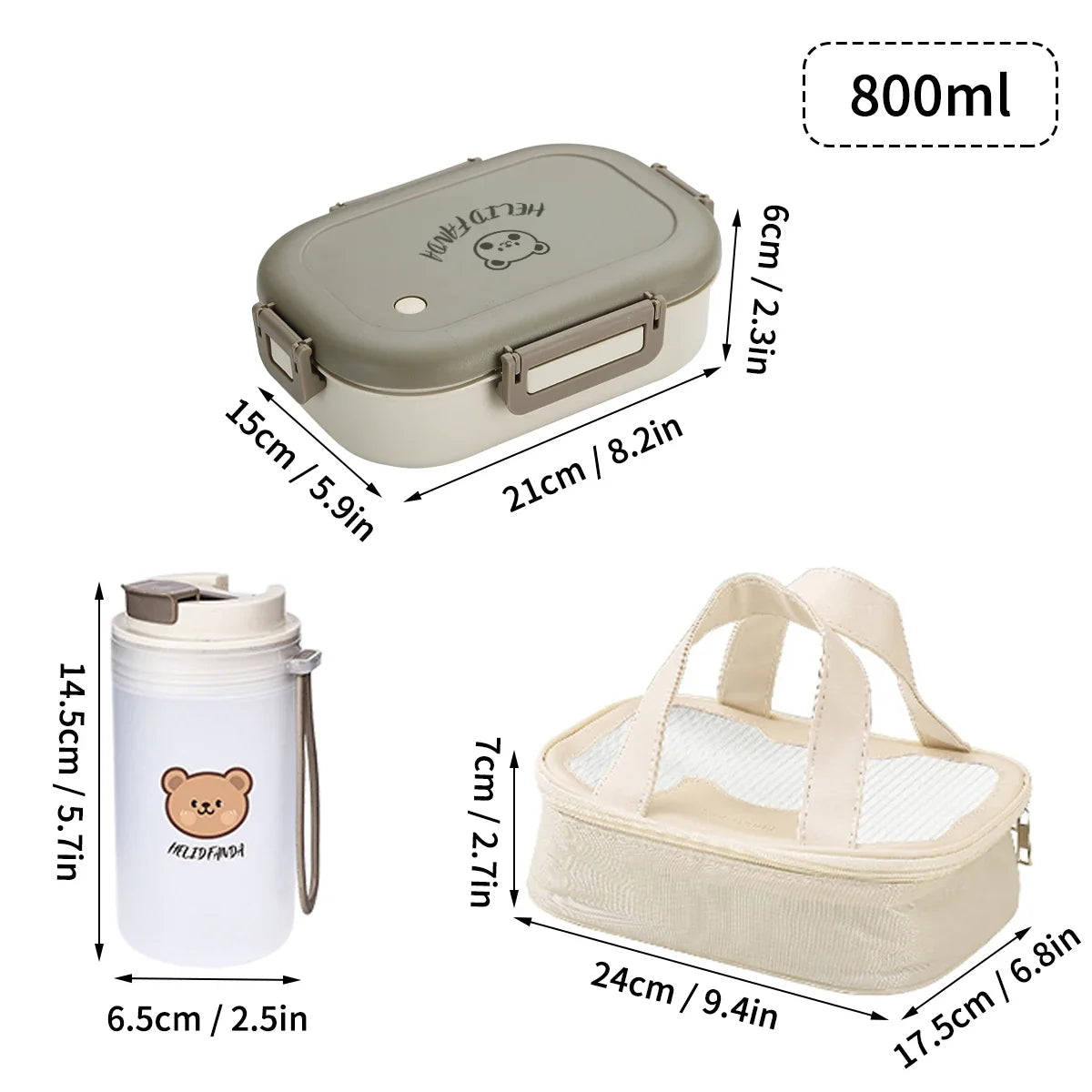 FreshMate 3-Compartment Bento Lunch Box