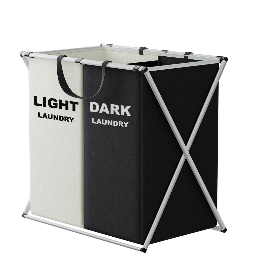 TriSort Multi-Section Foldable Laundry Hamper