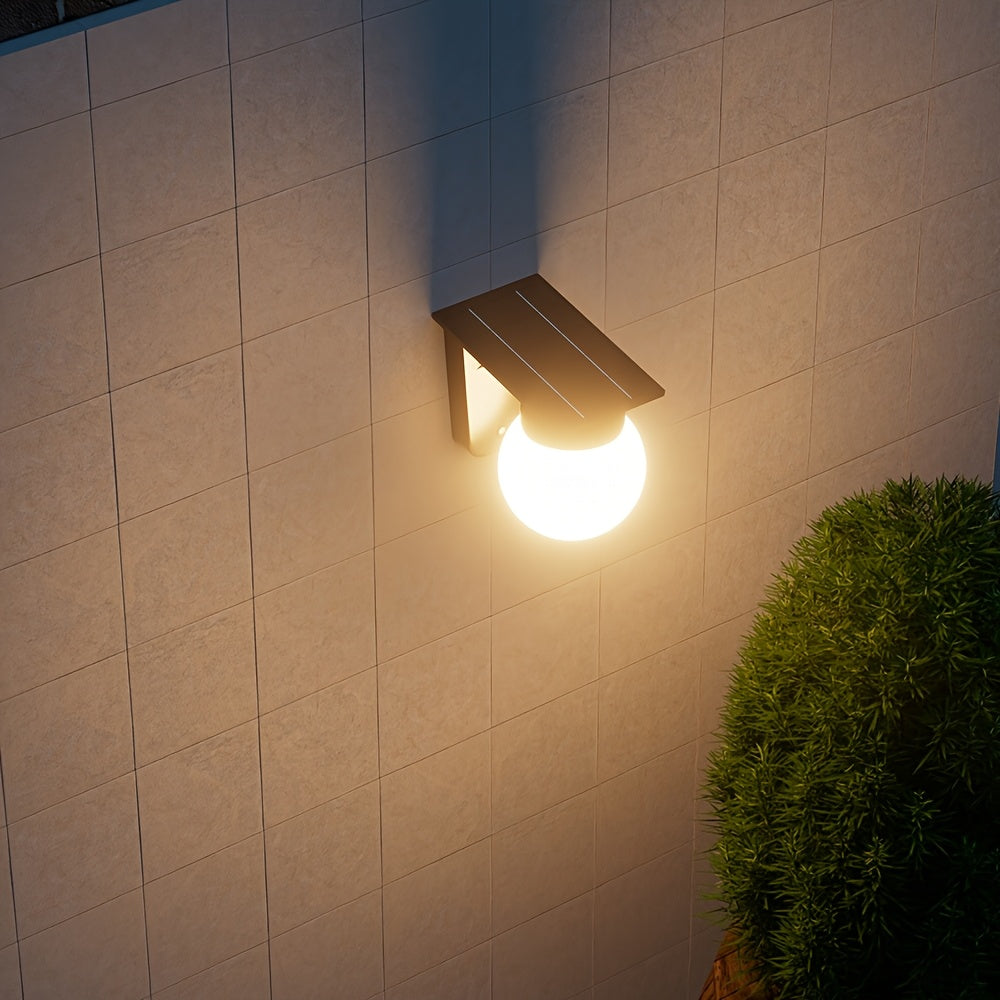 Solar Globe LED Wall Light, Dimmable