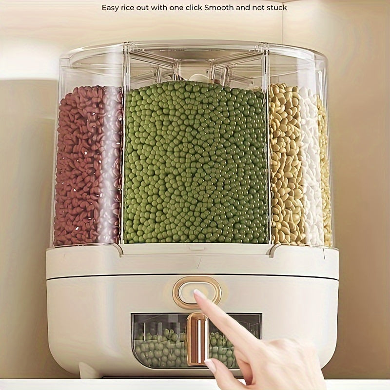 Rotating Airtight Grain and Cereal Dispenser