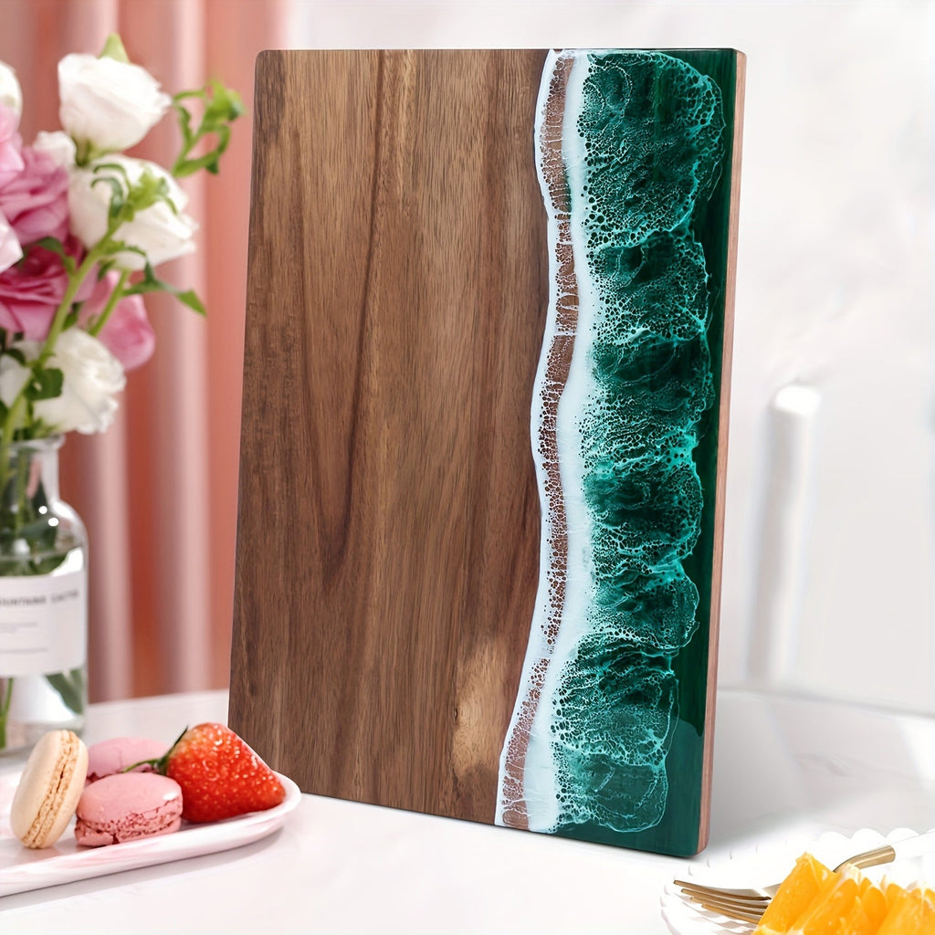 Wave Resin Acacia Wood Cutting Board