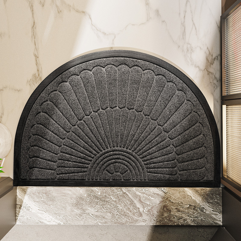 Semi-Circular Non-Slip Rubber Door Mat