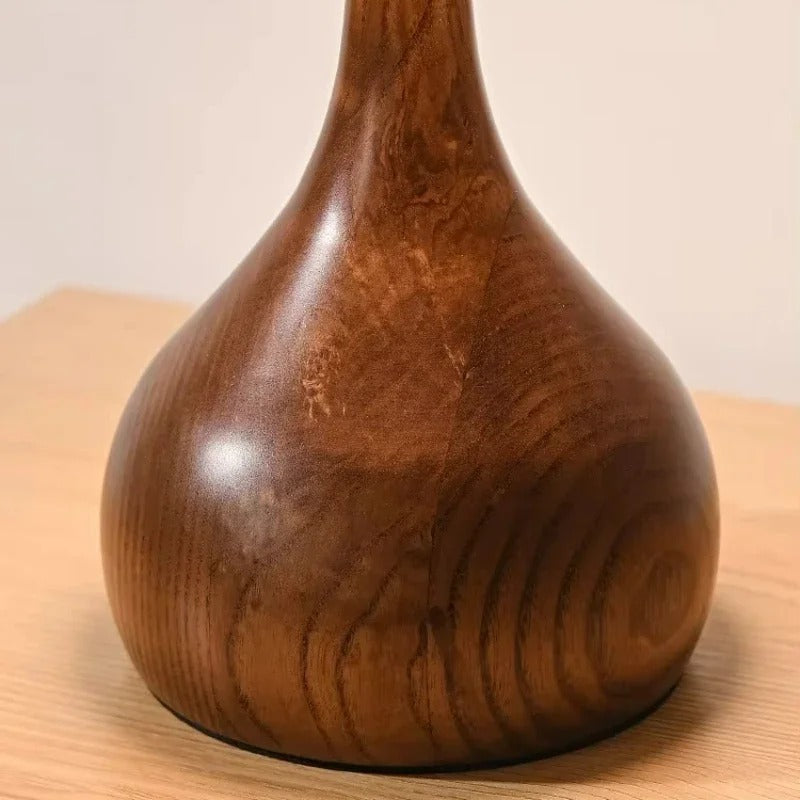 Andi Glass, Brass and Wood Table Lamp